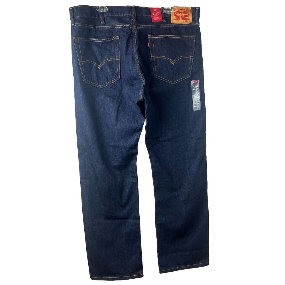 NWT Levi’s 505 Regular Fit Men’s Jeans 40 X 30 - Picture 5 of 9